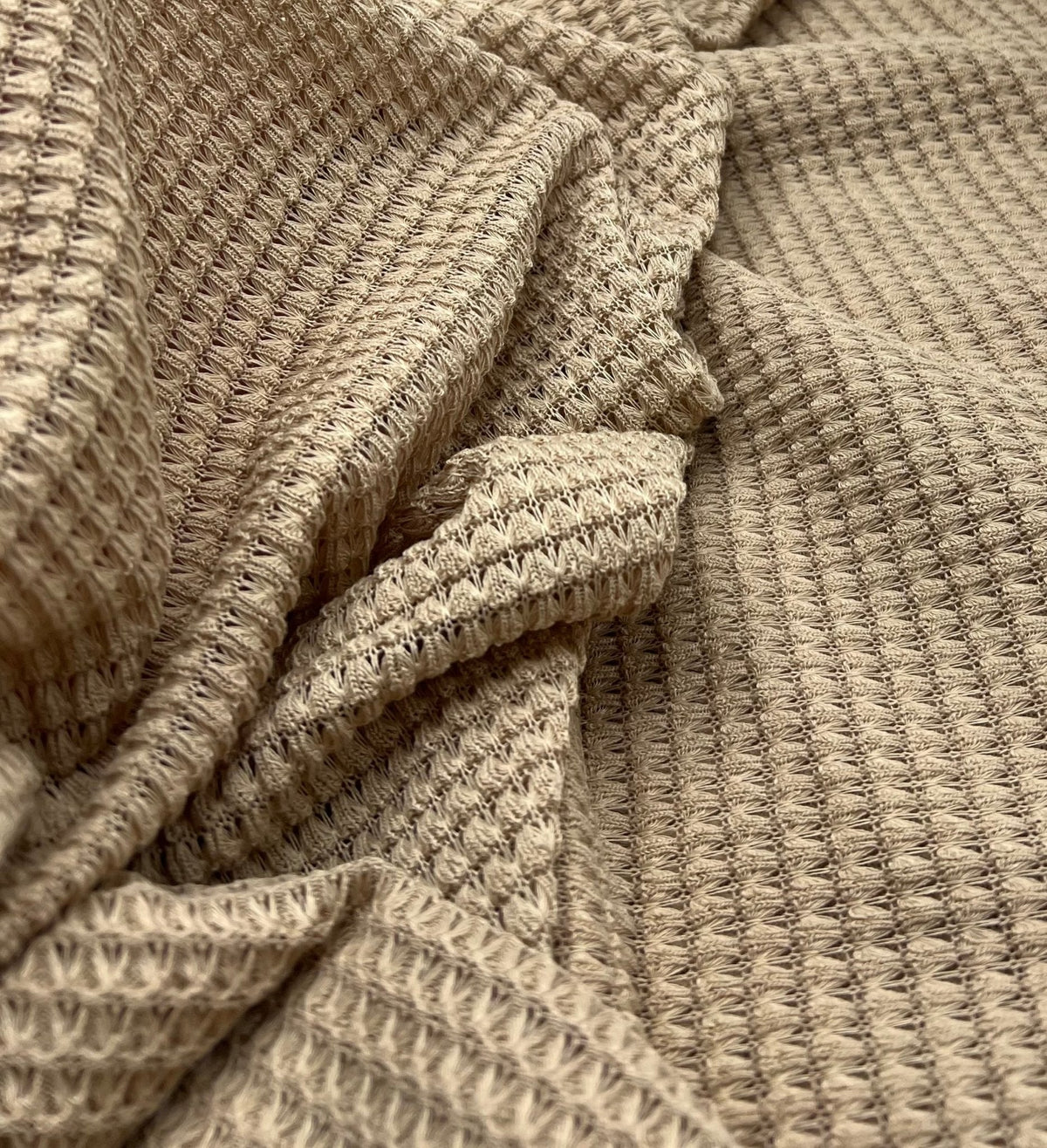 Camel Crochet Stretch Fabric