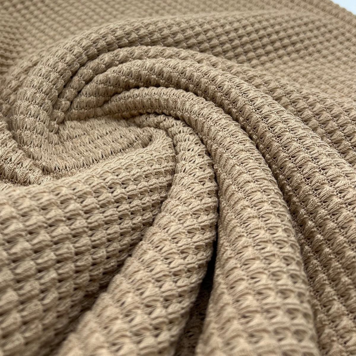 Camel Crochet Stretch Fabric