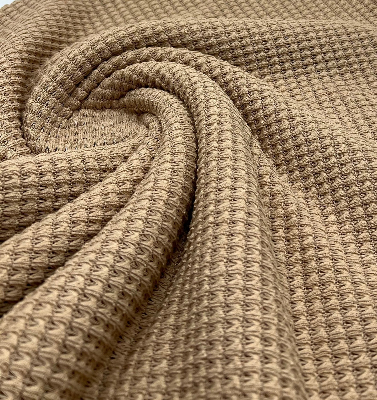 Camel Crochet Stretch Fabric