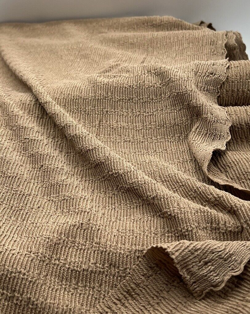 Camel Popcorn Stretch Fabric
