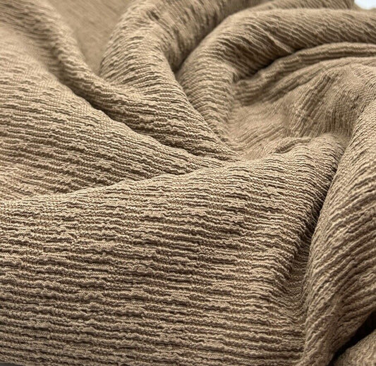Camel Popcorn Stretch Fabric