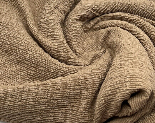 Camel Popcorn Stretch Fabric