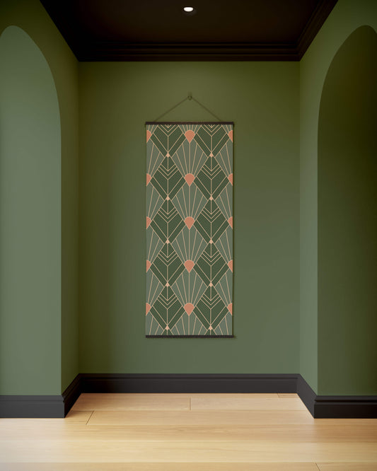 Art Deco Diamond Pattern Tapestry