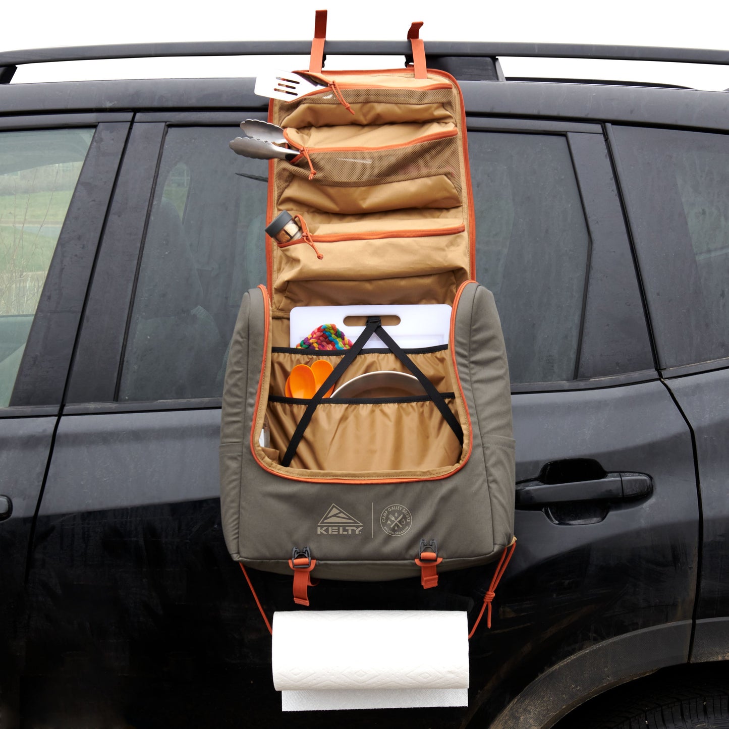 Kelty Camp Galley Deluxe Camp Kitchen Organiser in Beluga / Dull Gold