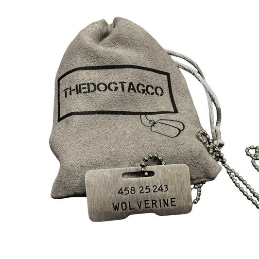 Canadian Wolverine Dog Tag Engraved Double-Sided Stainless Steel Cosplay Gift UK