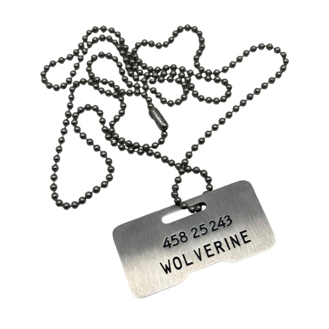Canadian Wolverine Dog Tag Engraved Double-Sided Stainless Steel Cosplay Gift UK