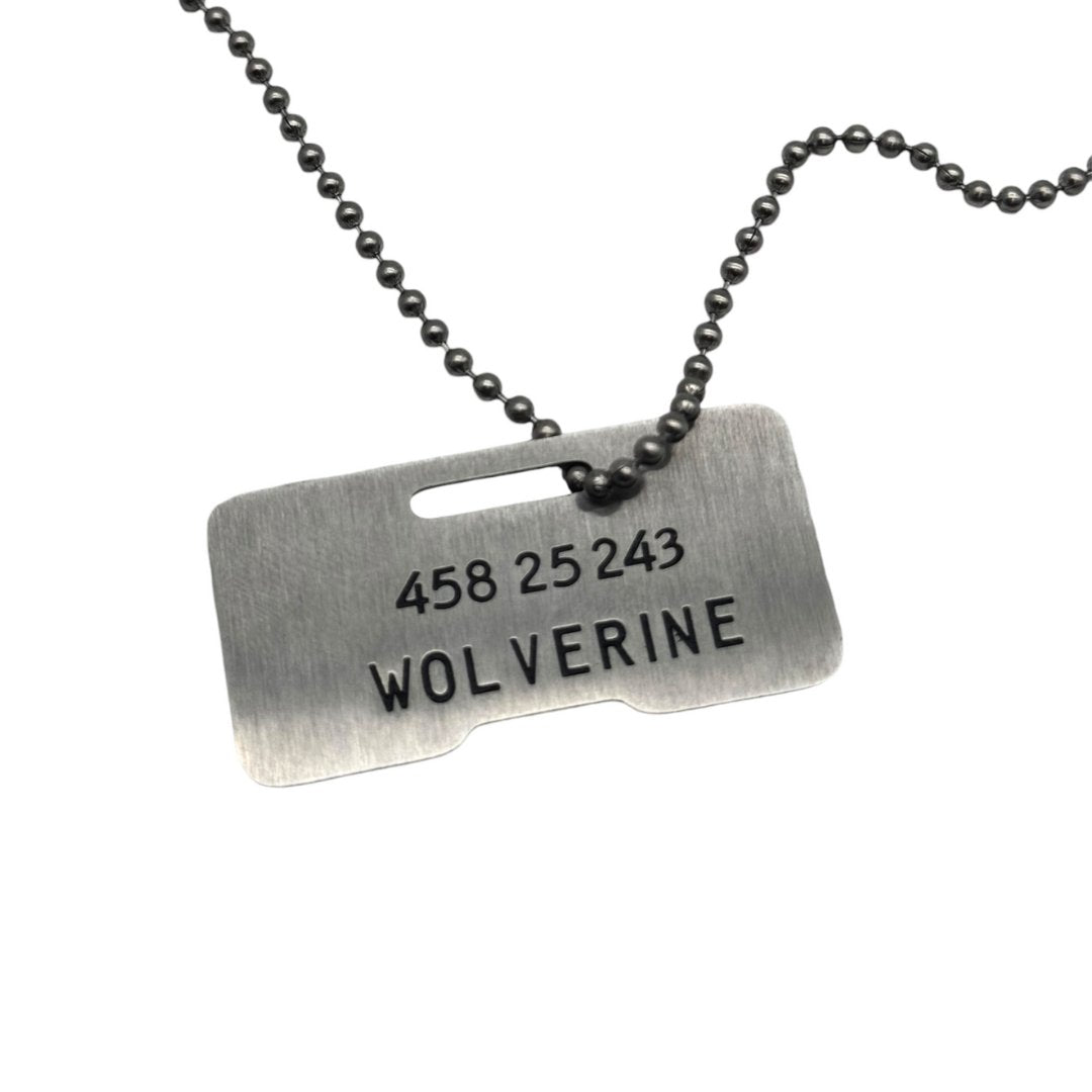 Canadian Wolverine Dog Tag Engraved Double-Sided Stainless Steel Cosplay Gift UK