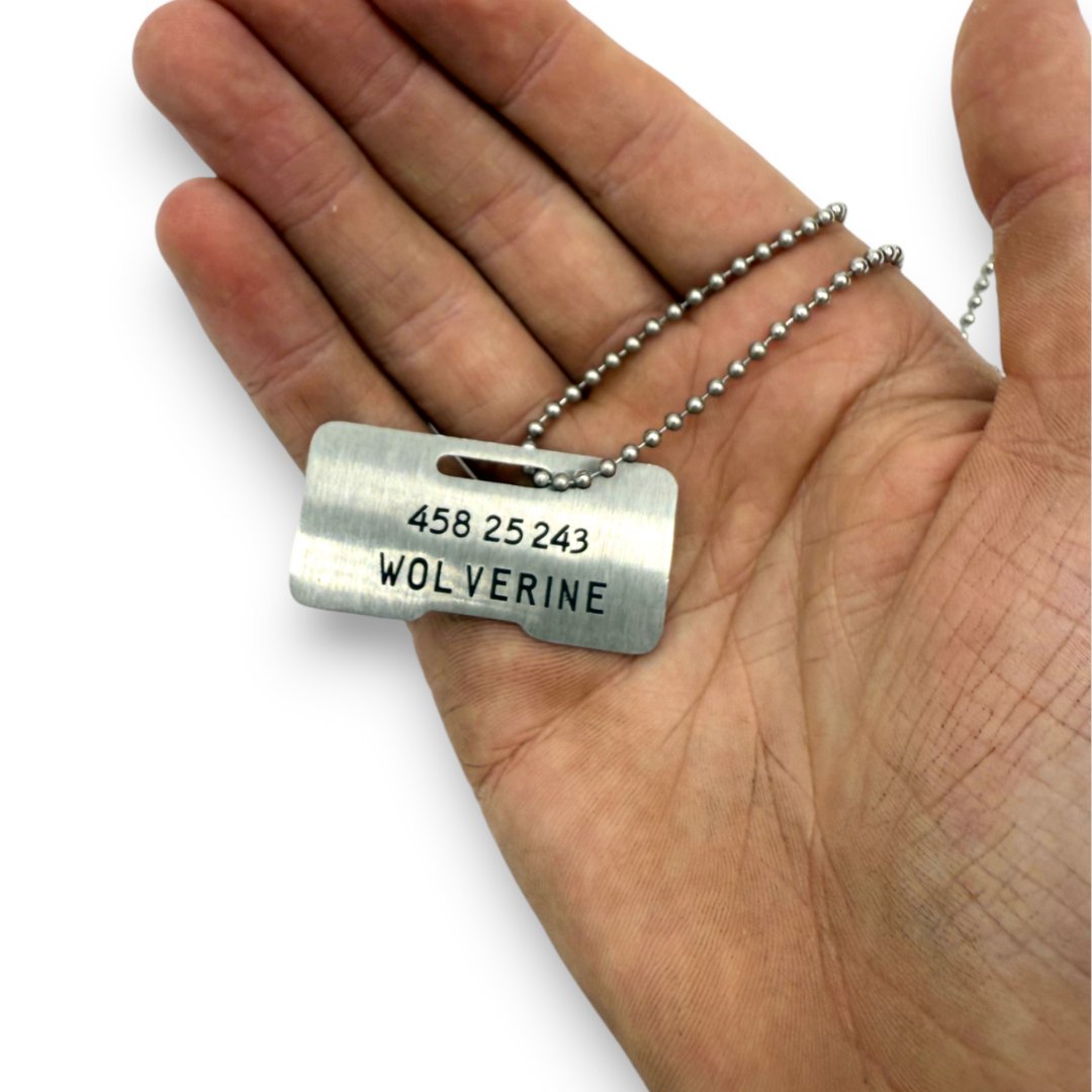 Canadian Wolverine Dog Tag Engraved Double-Sided Stainless Steel Cosplay Gift UK