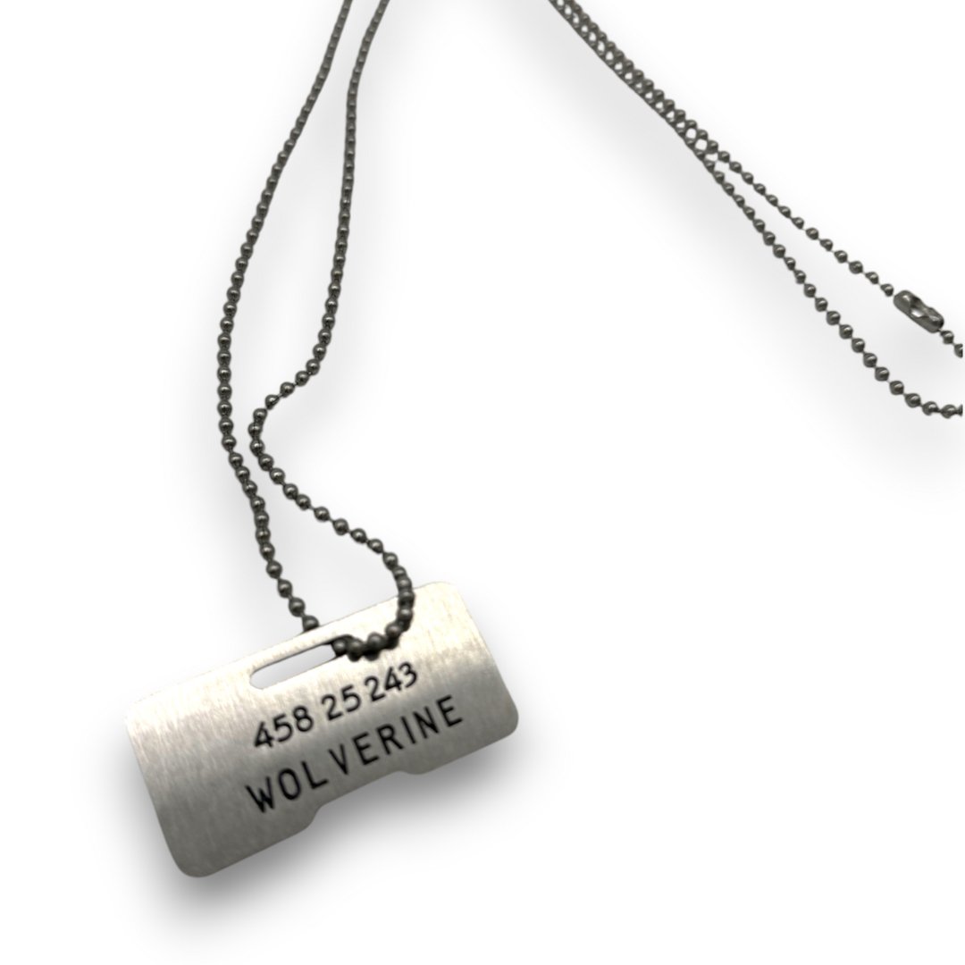 Canadian Wolverine Dog Tag Engraved Double-Sided Stainless Steel Cosplay Gift UK