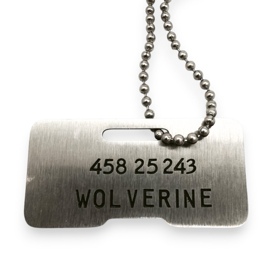 Canadian Wolverine Dog Tag Engraved Double-Sided Stainless Steel Cosplay Gift UK