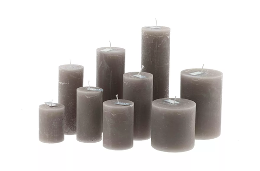 Luxury RUSTIC CANDLE - LIGHTGREY
