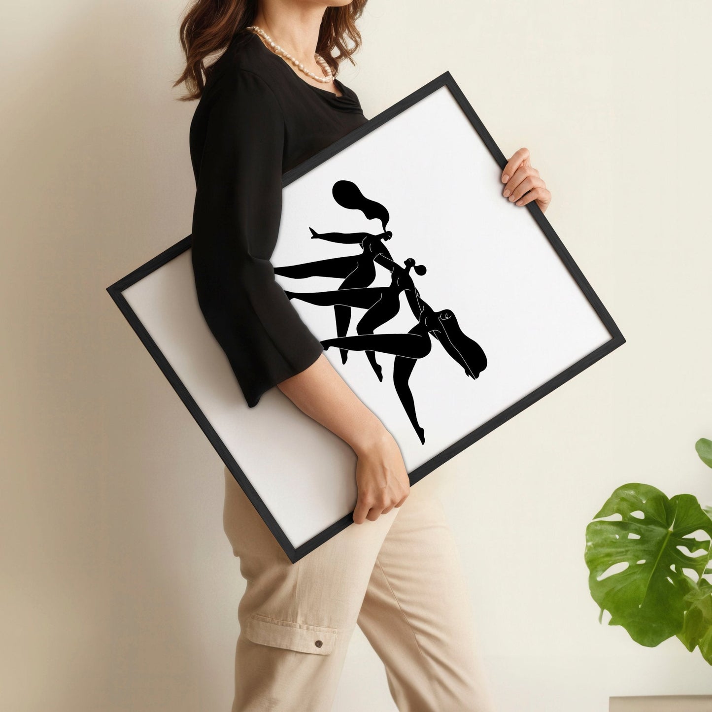 Canvas Art For Bathrooms | Set of 2 Boho Women Wall art Prints