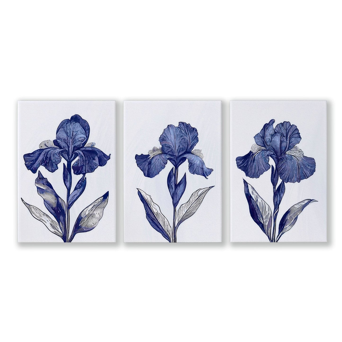 Canvas Art Wall Prints | Set of 3 Botanical Wall art Prints