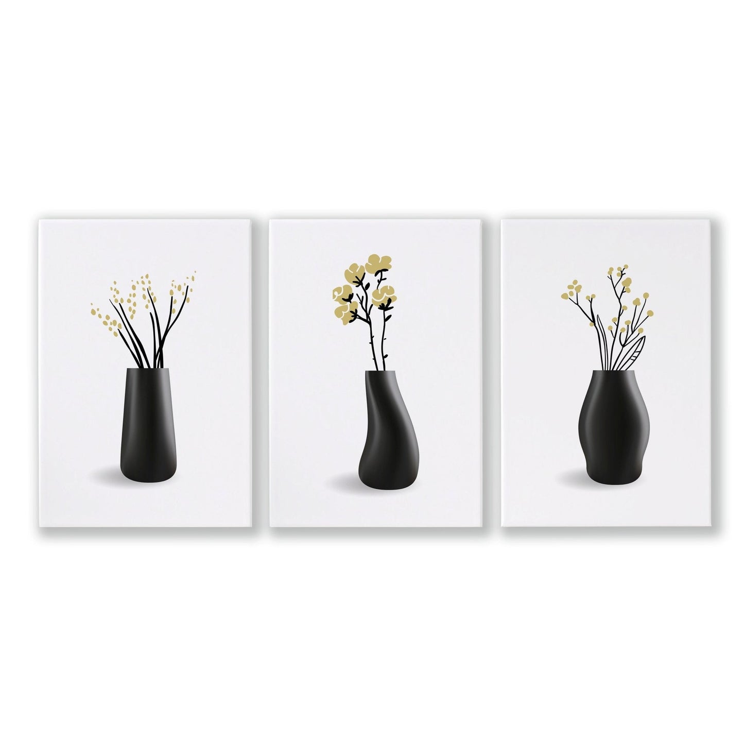 Canvas Framed Wall Art | Set of 3 Botanical Wall art Prints
