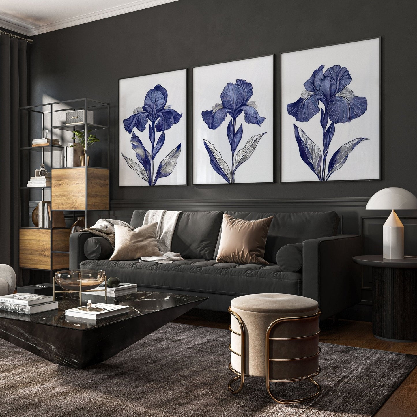 Canvas Pictures For Walls | Set of 3 Botanical Wall art Prints