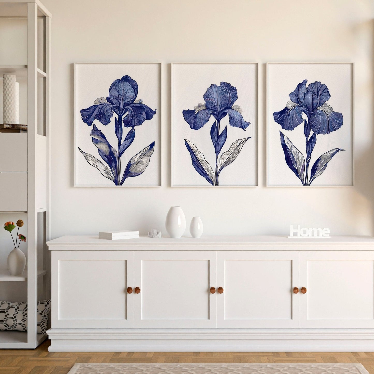 Canvas Pictures For Walls | Set of 3 Botanical Wall art Prints