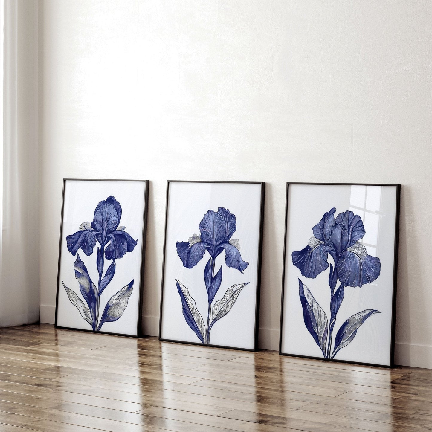 Canvas Pictures For Walls | Set of 3 Botanical Wall art Prints