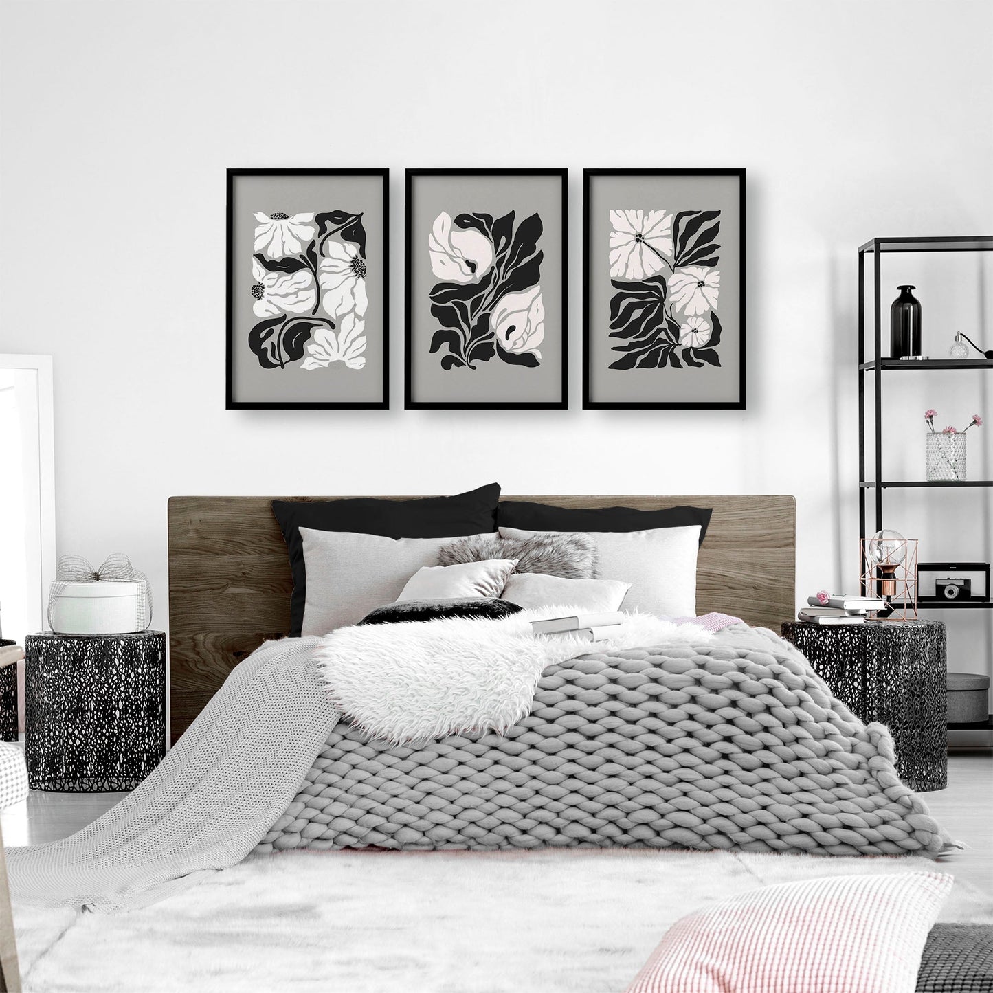 Canvas Prints Wall Decor | Set of 3 Botanical Wall art Prints