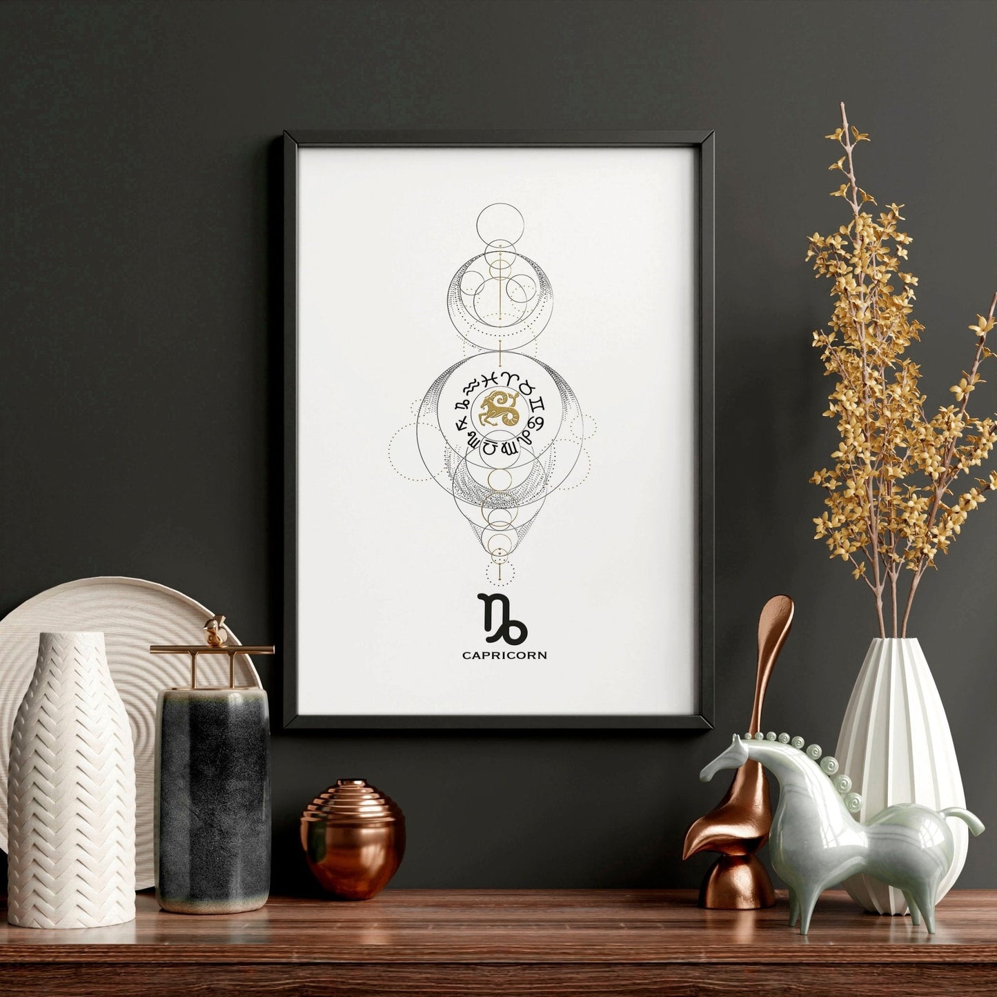 Capricorn art print | Zodiac horoscope signs