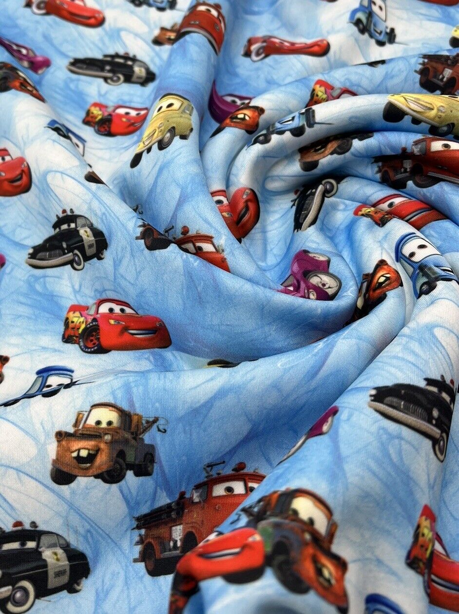 Car Printed Plain Scuba 4 Way Stretch Jersey Fabric