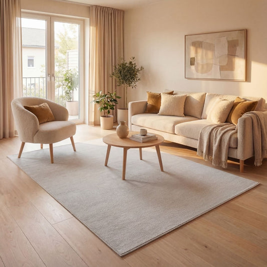 Carmel Cream Striped Rug | 6010