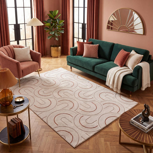 Carmel Cream-Terra Geometric Rug | 6070