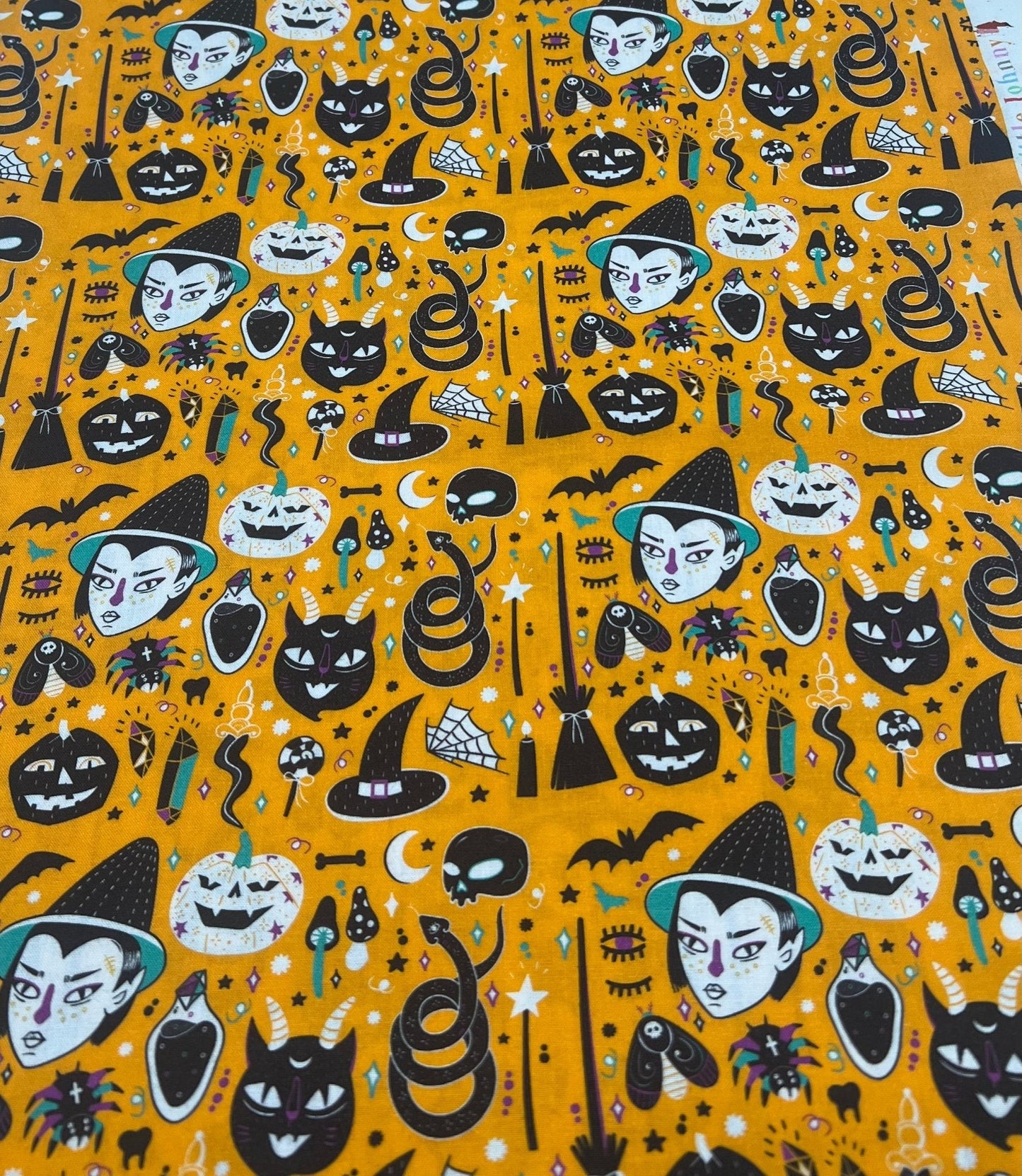 Cartoon Witchcraft Halloween Cotton 115 GSM 100% Cotton Fabric