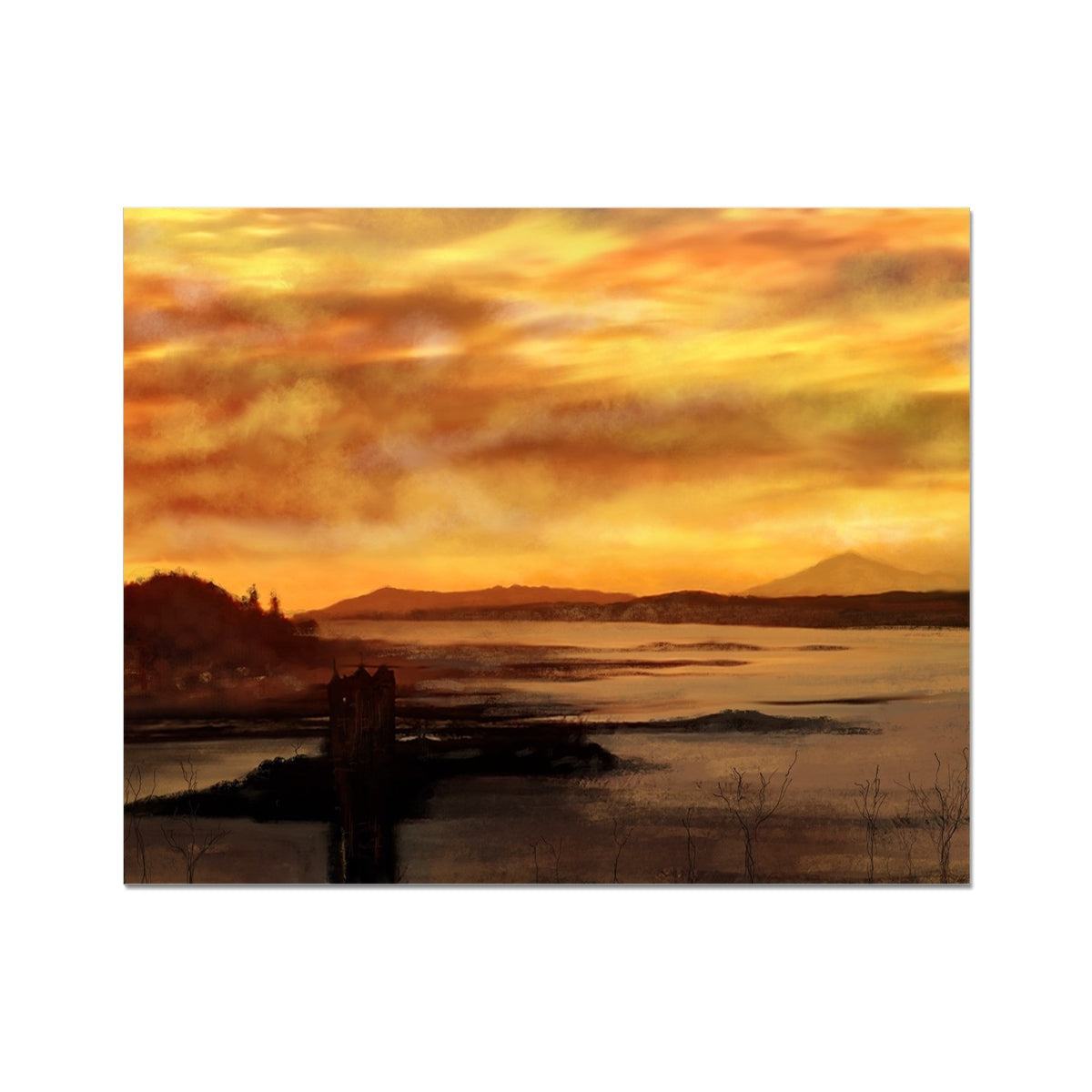 Castle Stalker Dusk Artist Proof Collector Print