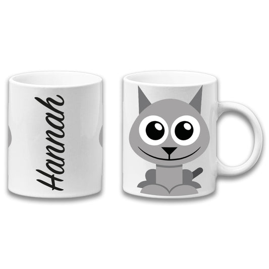 Adorable Cat Personalised Your Name Gift Mug