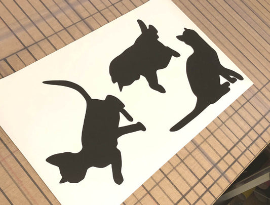 Cat Wall Stickers – Cute Cat Silhouette Vinyl Decor for Nursery