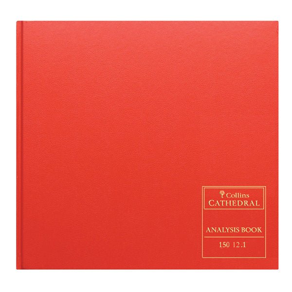 Cathedral -  Accounts Book Analysis 12 Cash Columns - Red (150/12.1)