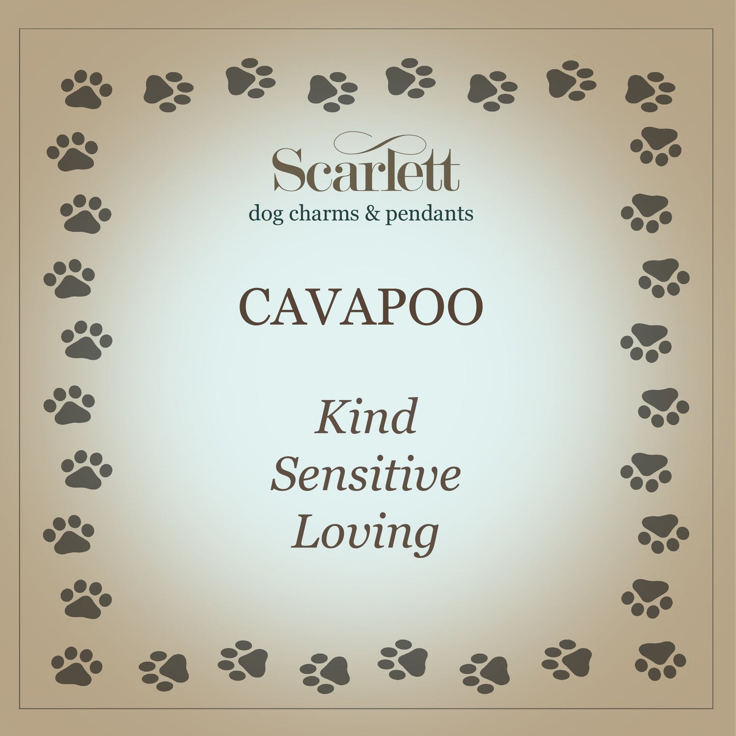 Cavapoo Silver Dog Charm Bracelet