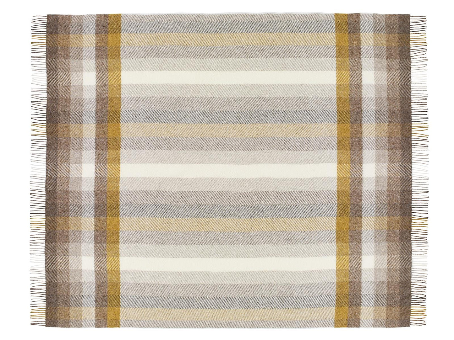 Woodale Pure New Wool Shetland Throw - Gold