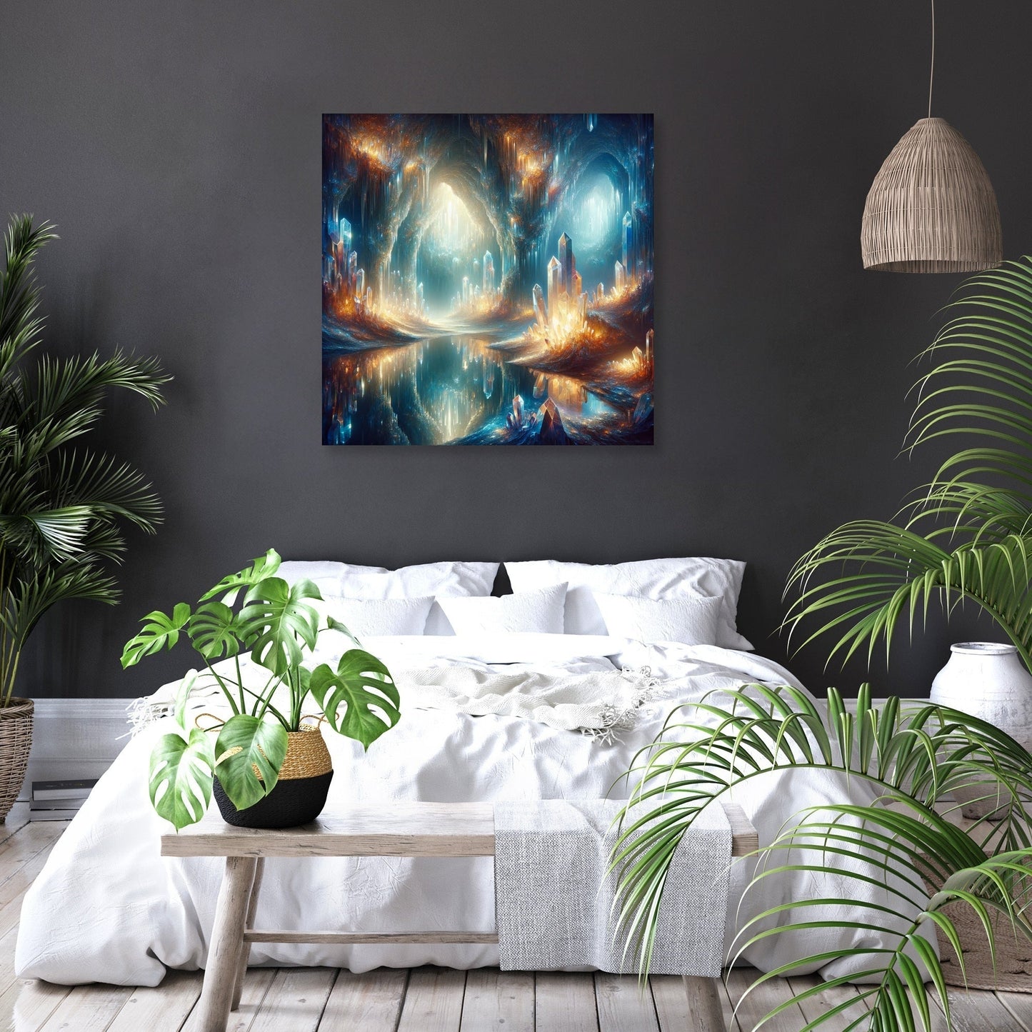 Mystical Crystal Grotto Canvas