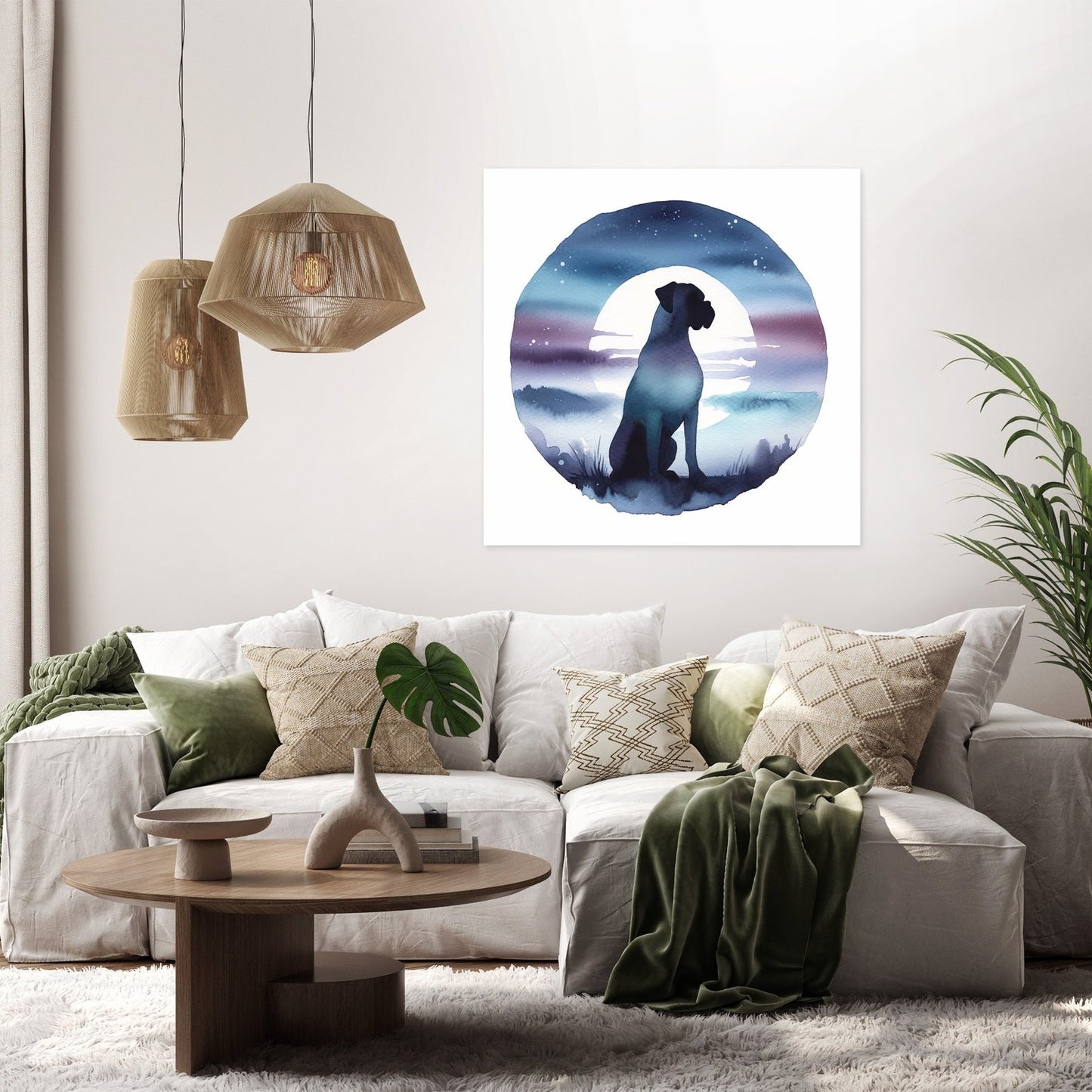 Twilight Vigil Boxer Silhouette Canvas