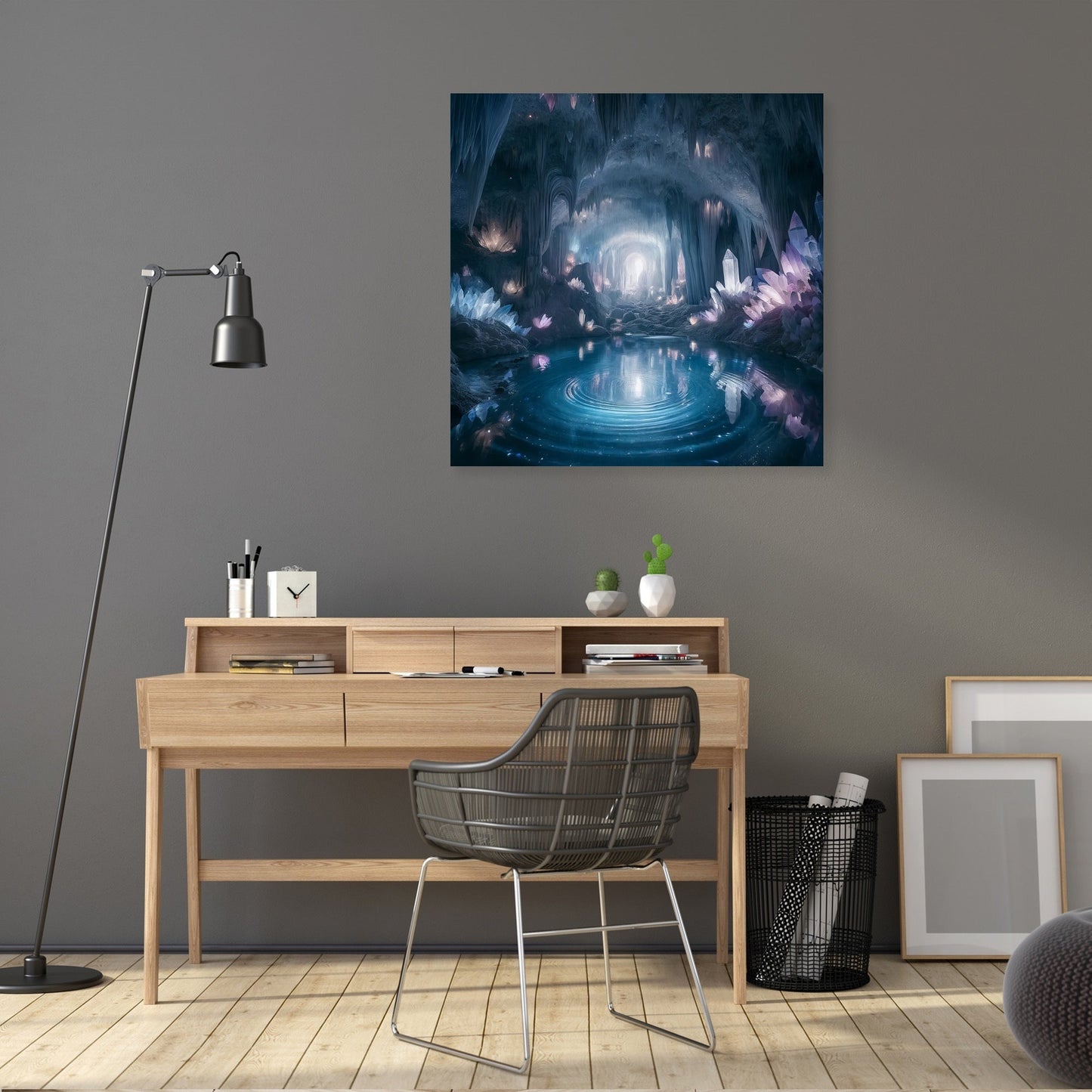 Ethereal Crystal Cave Canvas