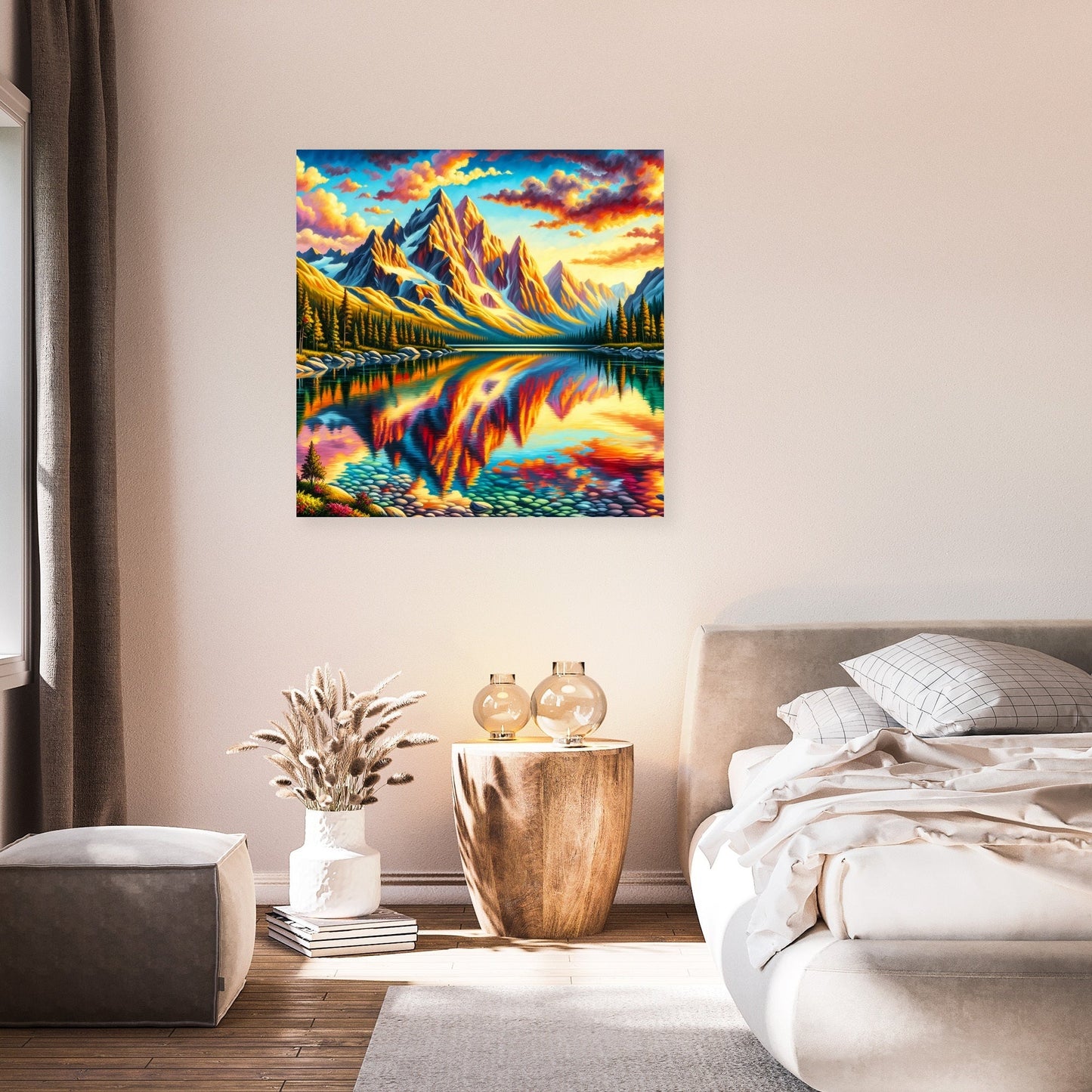 Majestic Mountain Reflection Canvas