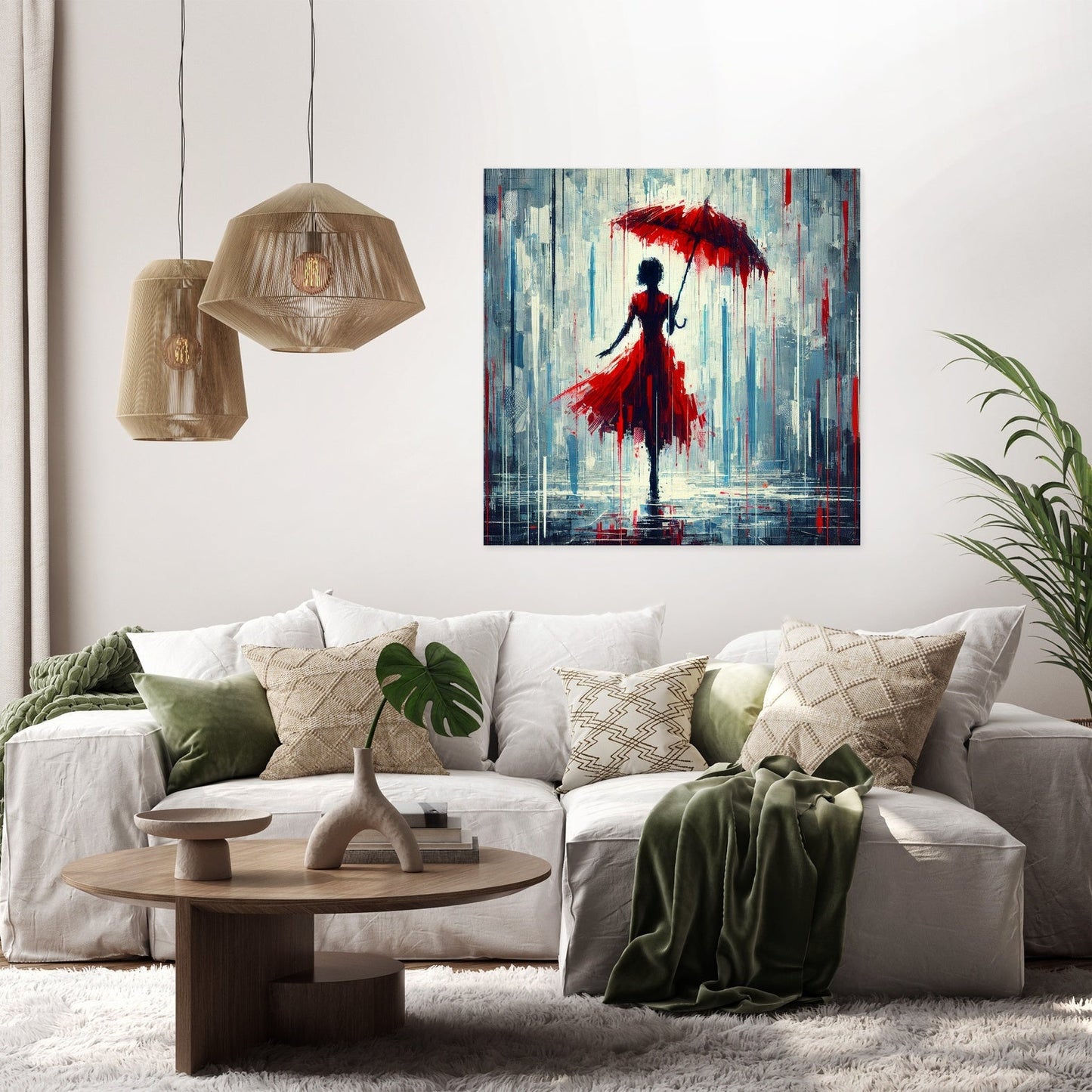 Rainy Day Silhouette Canvas