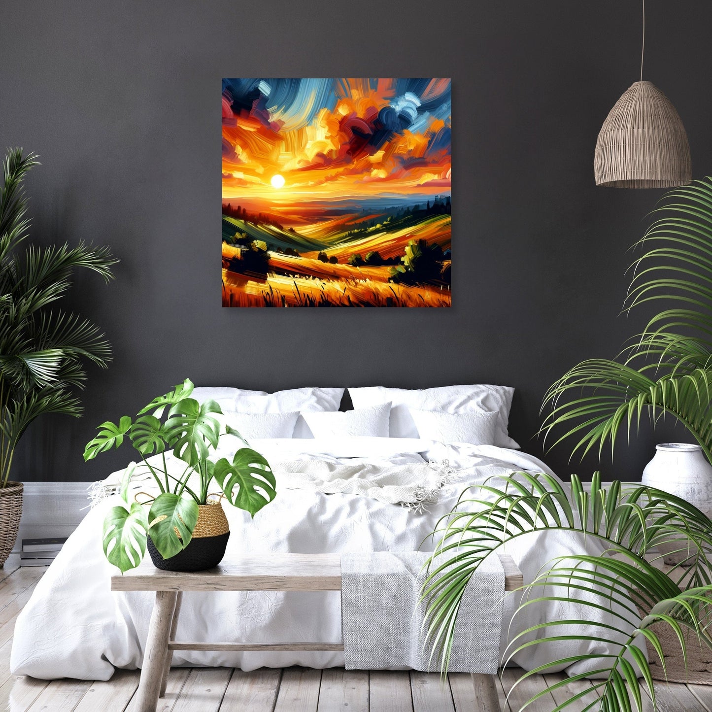 Radiant Sunset Hills Canvas