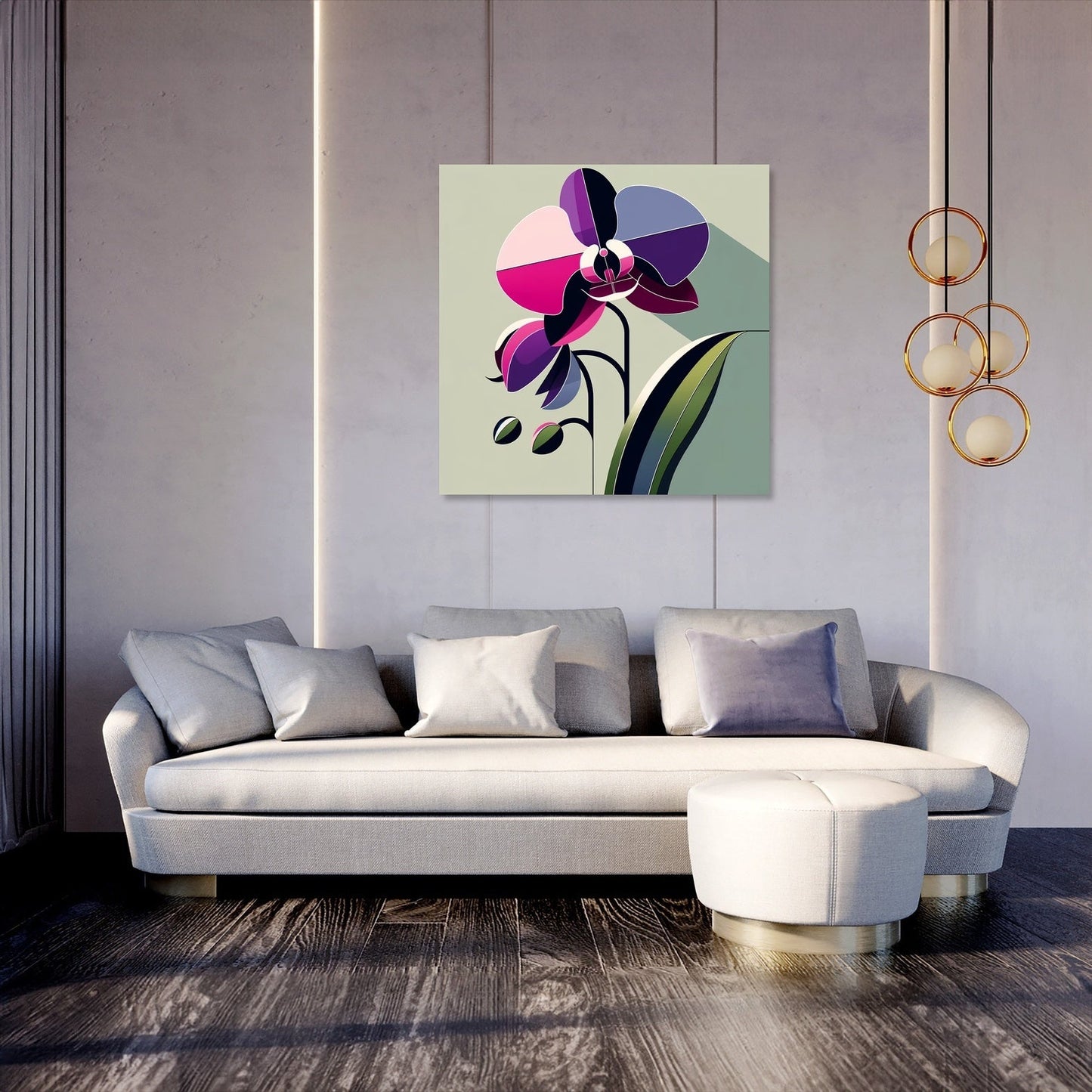 Modern Orchid Elegance Canvas
