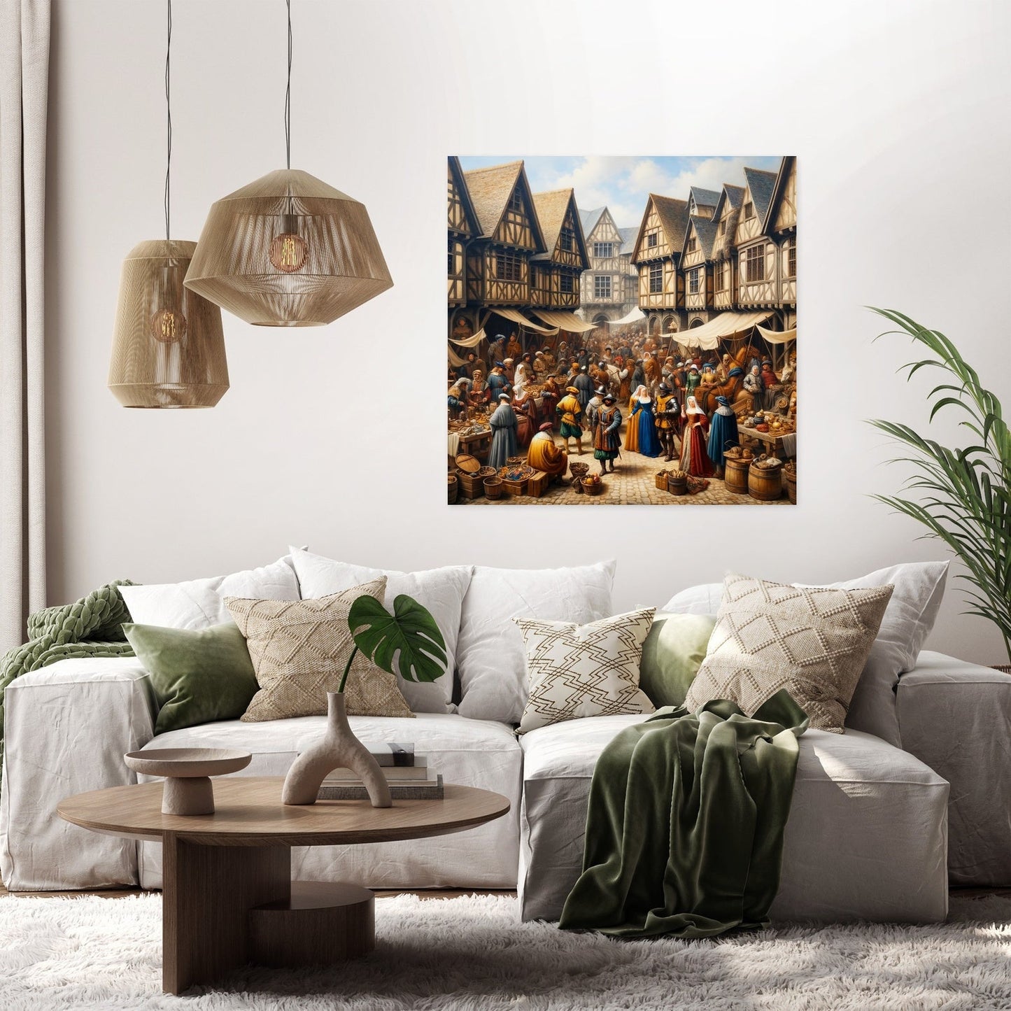 Medieval Market Day Canvas