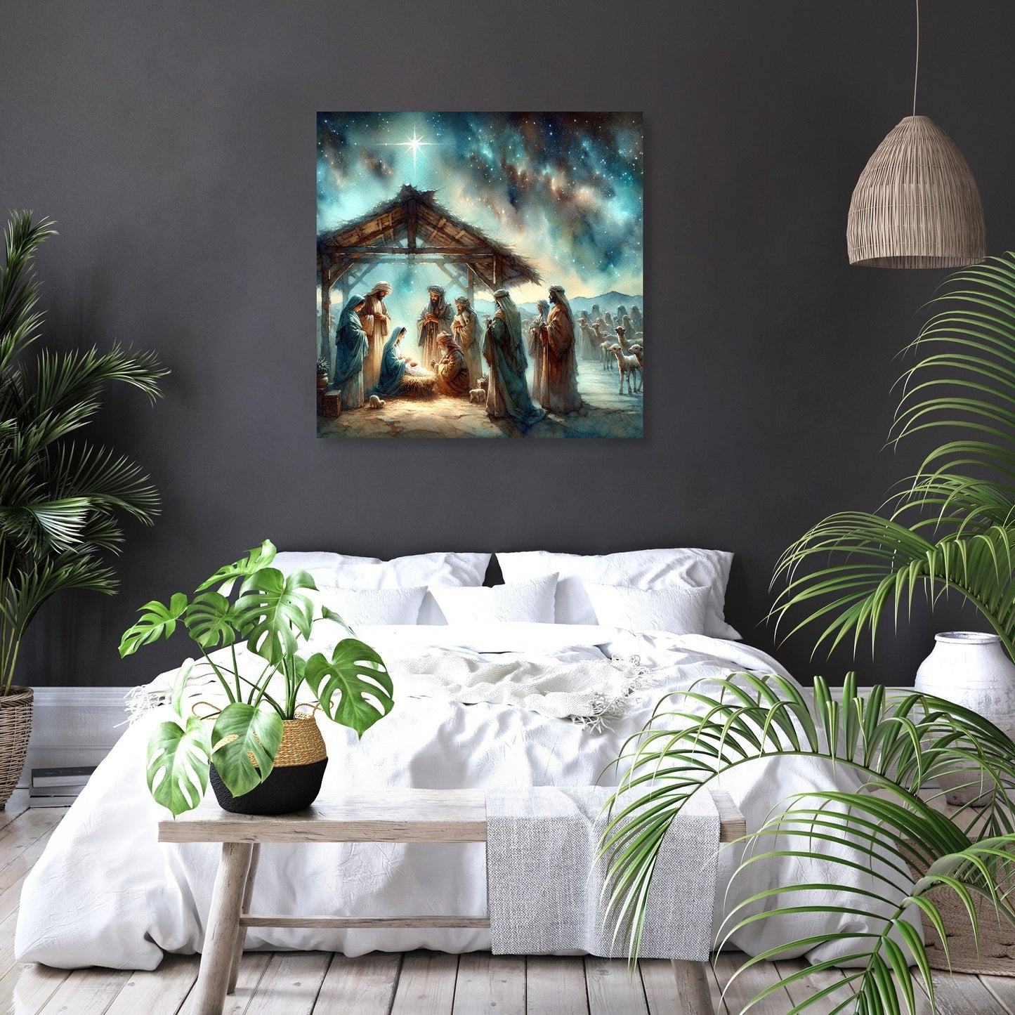 Night of Nostalgic Nativity Canvas
