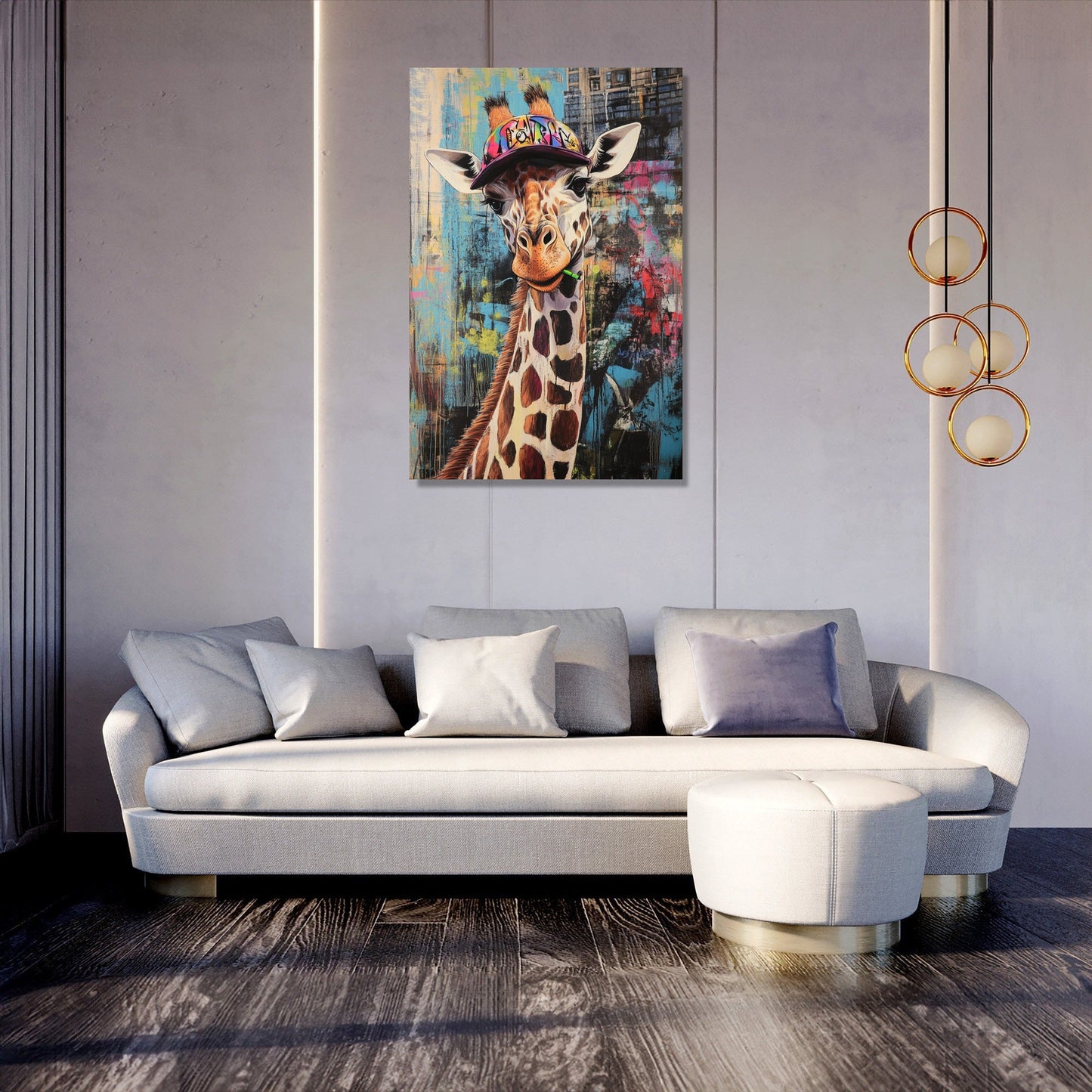 Graffiti Giraffe Canvas