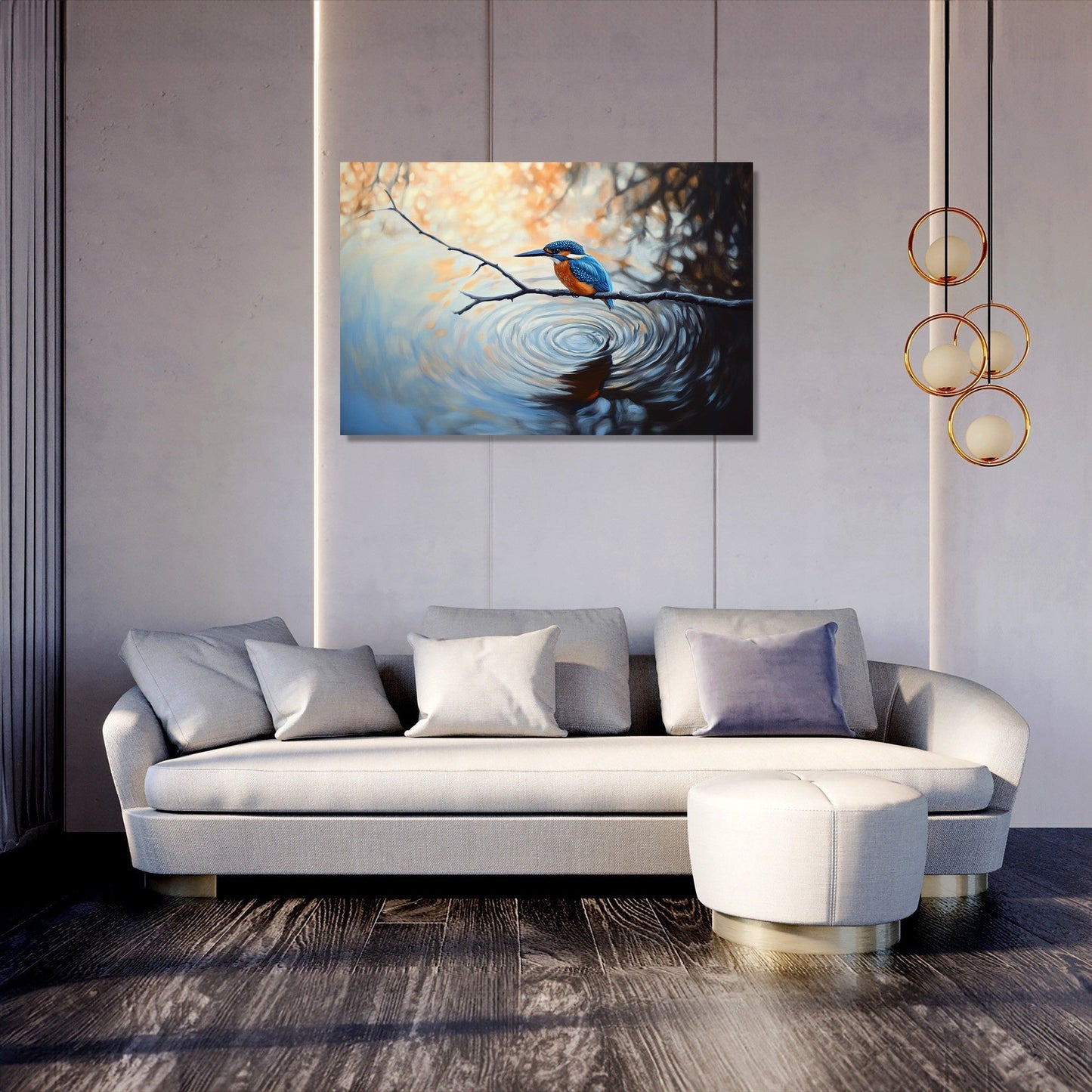 Kingfisher Dawn Canvas