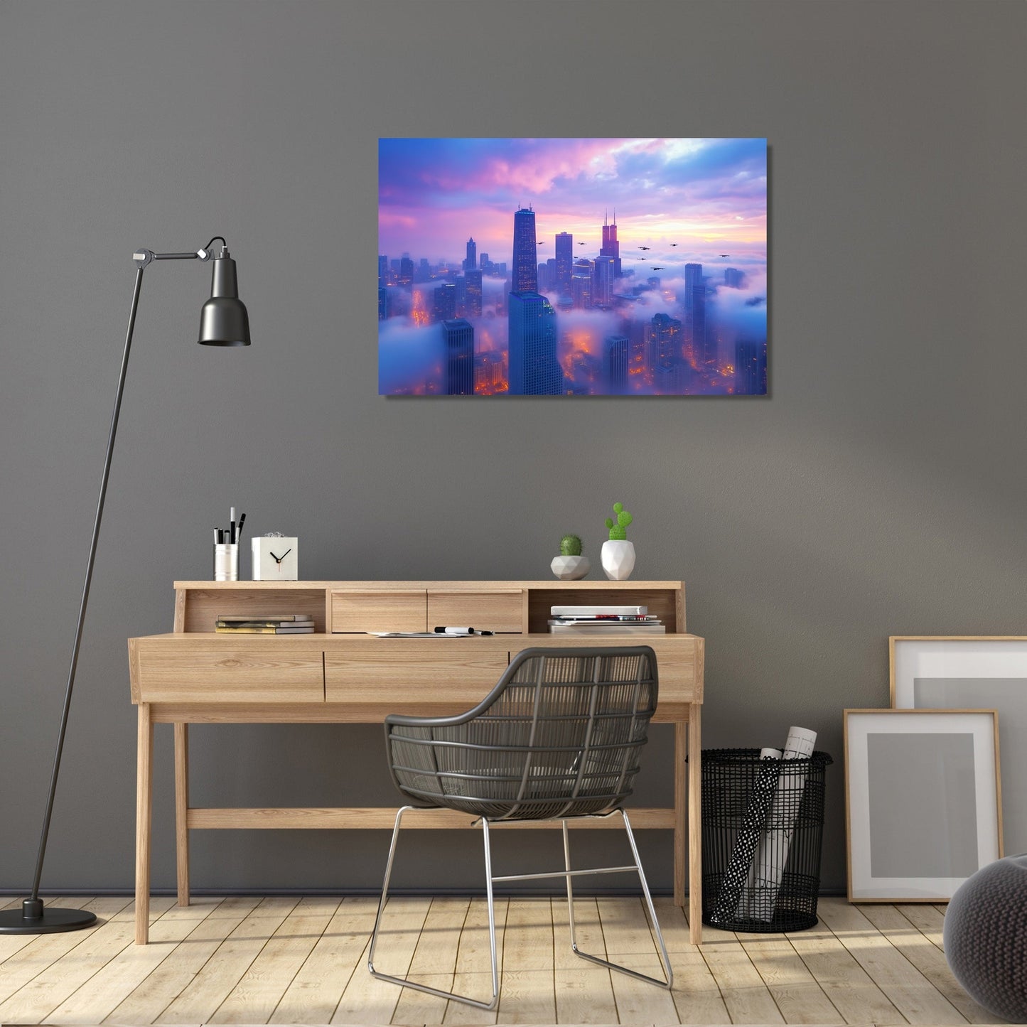 Futuristic Cityscape Canvas