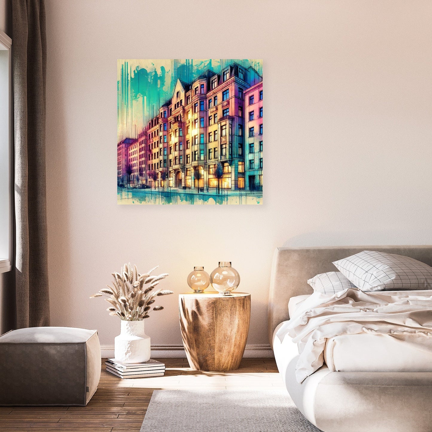 Neighbouring Buildings Harmony Canvas