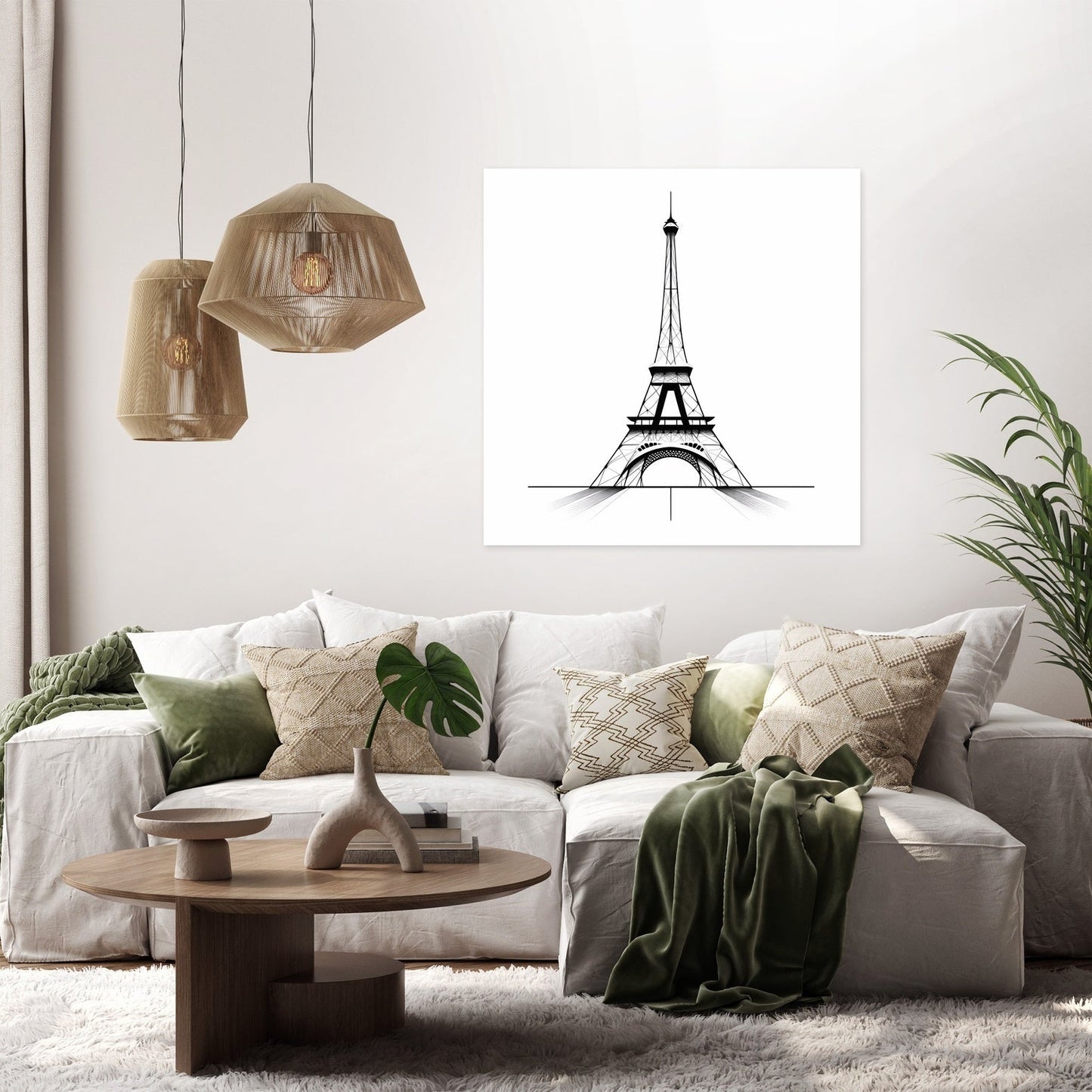 Eiffel Tower Geometry Paris Canvas