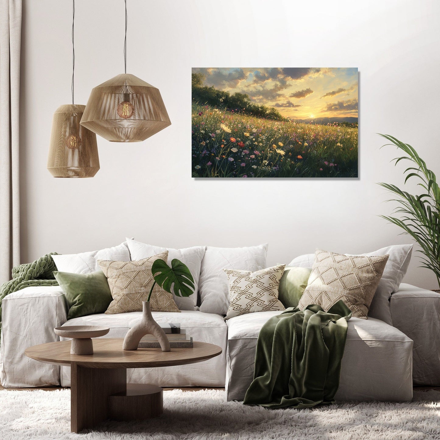 Sunset Meadow Mystique Canvas