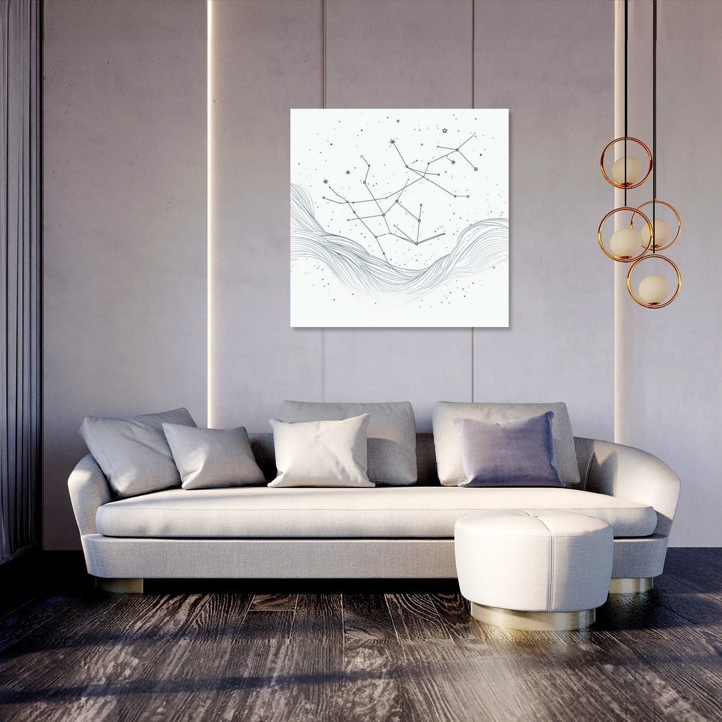 Galactic Lines Canvas