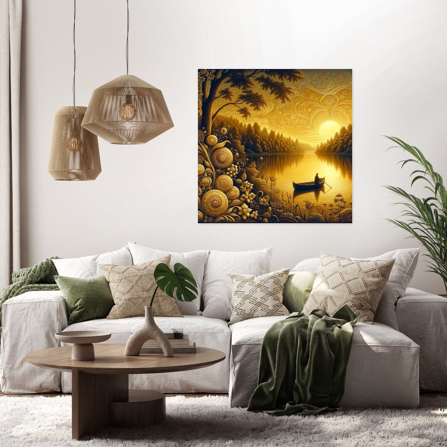 Twilight Serenity Lakeside Canvas